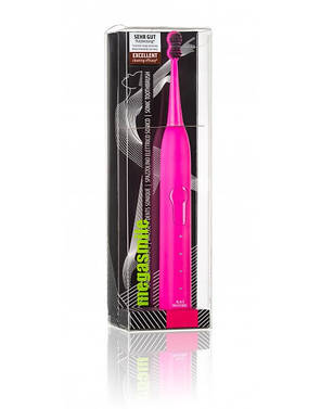 Звукова гідроактивна зубна щітка MEGASMILE "Black Whitening II" Рожева, фото 1