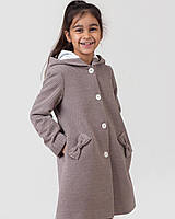 Пальто для девочки демисезонное бежевое