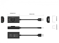 Зовнішня звукова карта Orico SC2-BK USB 2.0 стерео з регулятором гучності, фото 2