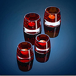 Набір свічників 2од Joy Red Nude Glass, фото 6