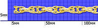 Цепочка металлическая золото шир. 10мм (4,6м) 6892