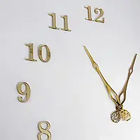 Цифры арабские, акрил, золото.12 шт. Размер на выбор: 30 мм