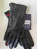 Жіночі сенсорні шкіряні рукавички з підкладкою, фото 3