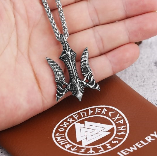 Кулон із ланцюжком Тризуб підвіска амулет, фото 1