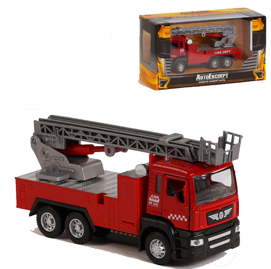 Машинка іграшкова Автопром «Пожежна машина» зі звуковими та світловими ефектами (КТ-1441), фото 1