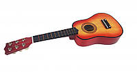 Игрушечная гитара M 1370 деревянная  (Оранжевый)