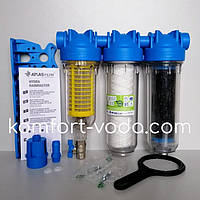 Фільтр магістральний Atlas Filtri Hydra Rainmaster TRIO 3/4", з картриджами