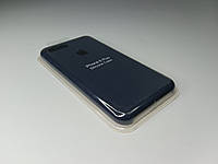 Чехол силиконовый Silicone Case для iPhone 7 Plus / 8 Plus с Матовой поверхностю Микрофибра внутри Темно-Синий
