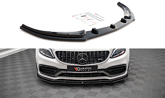 Сплітер Mercedes C205 C63 AMG Coupe (2018+) тюнінг обвіс губа спідниця елерон (V1)
