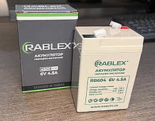 Акумуляторна батарея 6В 4,5Ач 70х47х100 Rablex RB 604 (20 шт/ящ)
