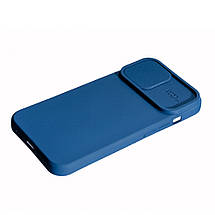 Силіконовий чохол Case Camera для Apple iPhone 14 Plus Blue, фото 4