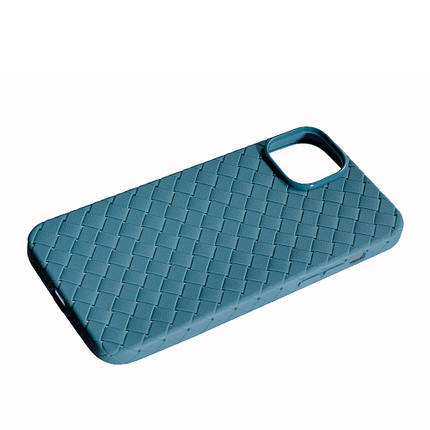 Чохол Шкіра Плетіння для Apple iPhone 14 Plus Grey, фото 3