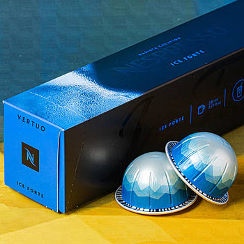 Кава в капсулах Nespresso Vertuo ICE FORTE (какаяні та деревні нотки), Швейцарія (10 шт.) 230 мл