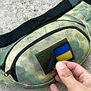 Сумка-бананка через плече зеленого кольору з прапором, фото 2