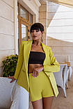 Костюм жіночий із шортами Люкс салатовий (різні кольори) XS S M L, фото 2