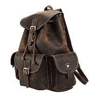 Кожаный оригинальный рюкзак с тремя карманами фирмы Tiding P3165