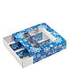 Коробка 120х120х30 (на 9 цукерок) з вікном "Сніг" синя, фото 2