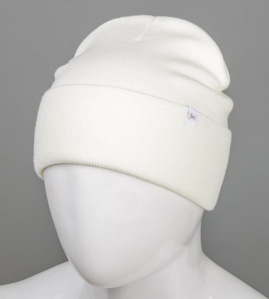 Шапка молодіжна "Ріжки" Nord, FERO (m20), Молочний, фото 1