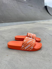 Balenciaga Slides Small Logo Orange