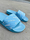 Balenciaga Slides Small Logo Blue, фото 5