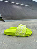 Balenciaga Slides Small Logo Neon Green, фото 6