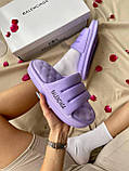 Balenciaga Puffy Slides Purple, фото 3