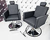 Крісло барбер для перукарні з підголівником КВАДРО BARBER перукарські крісла для барбершопа, фото 7