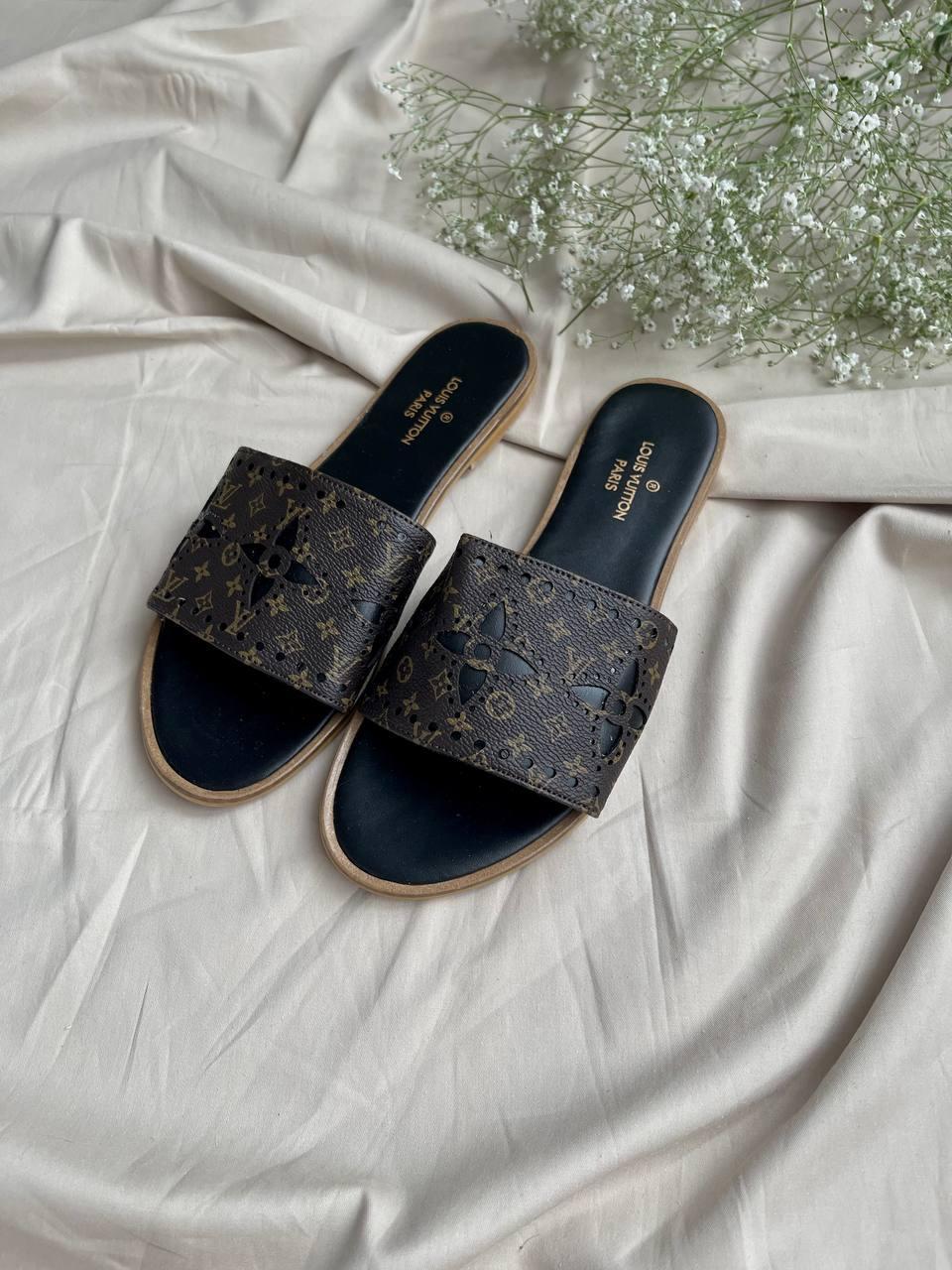 Louis Vuitton Flip Flops Slides Brown 2