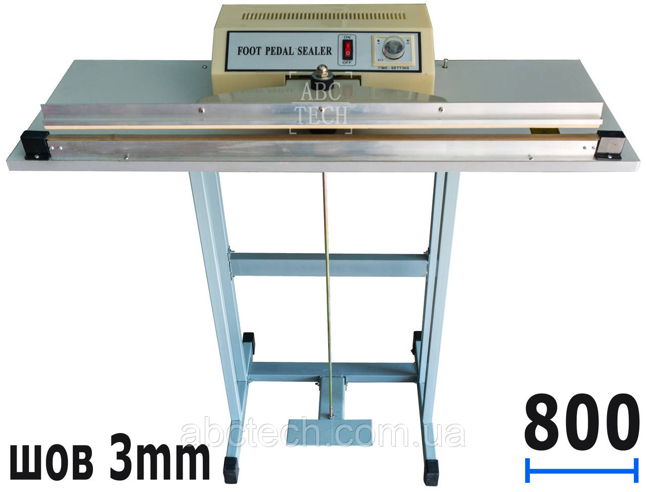 Ножний імпульсний зварювач FRT-800 Підлоговий зварювач пакетів Ширина шва 3 мм Зшивач плівок 800 мм HUALIAN