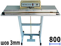 Ножной импульсный запайщик FRT-800 Напольный пайщик пакетов Ширина шва 3мм Сшиватель пленок 800мм HUALIAN