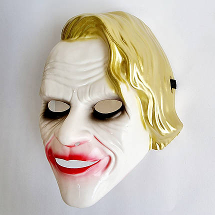Маска Джокера з фільму Бетмен золота, 21 х 25 см., фото 2