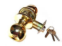 Клямка міжкімнатна кругла з ключем 607 РB ДЖАНЕС ТМ FZB (код 348571)