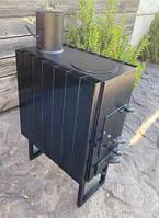 Печь-буржуйка с радиатором и варочной поверхностью