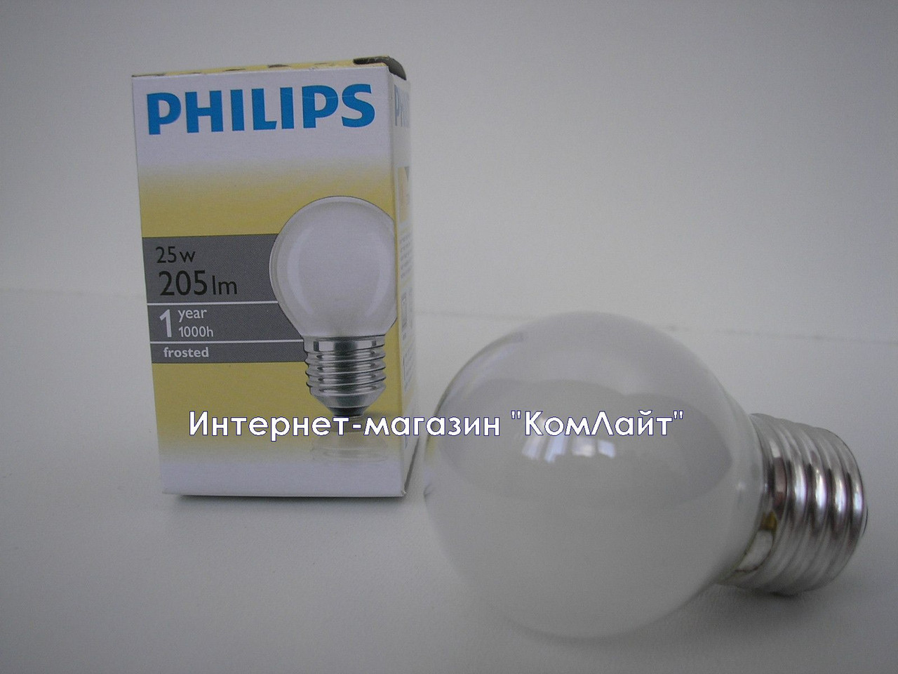 Лампа кулька матова PHILIPS 25/P45/Е27
