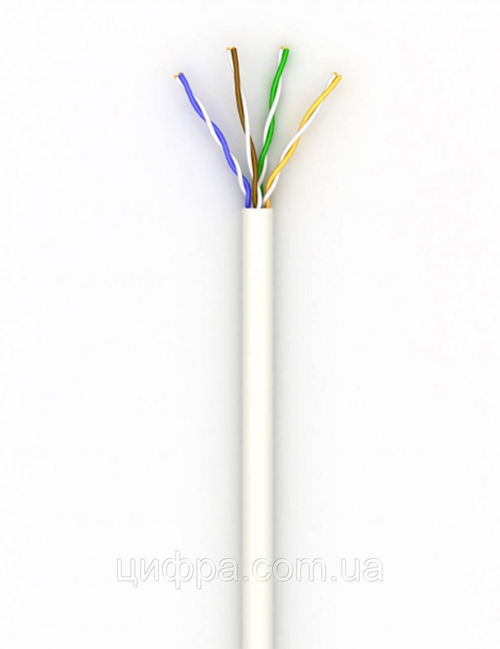 Кабель Kraft UTP Cu 4x2x0.50 внутрішній білий