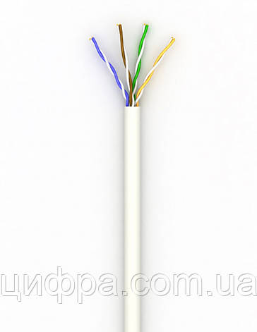 Кабель Kraft UTP Cu 4x2x0.50 внутрішній білий, фото 1