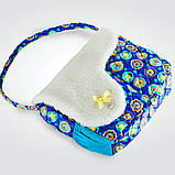 Сумка для дитячого візка PAPAELLA 38х30 см плащова тканина вовна овеча утеплена синя, фото 2