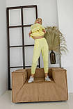 Костюм жіночий спортивний трикотажний Bellise Жовтий, фото 6