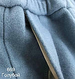 Штани зимові вовняні на дівчинку дитячі блакитні, фото 4