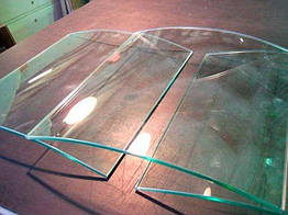 Загартоване гнуте скло 1 м.кв., радіус від 1200 прозоре