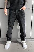 Темно-сірі МОМ джинси чоловічі прямі широкі