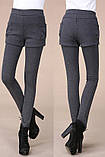 Леггінси утеплені з шортами #1. Сірі, фото 5