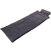 Спальный мешок одеяло с подголовником туристический 195 см / Спальник-одеяло для походов
