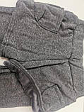 Леггінси утеплені з шортами #1. Сірі, фото 2