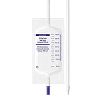 Сечоприймач 750мл з  кріпленням для ноги "Apexmed" (довжина трубки 28 см)