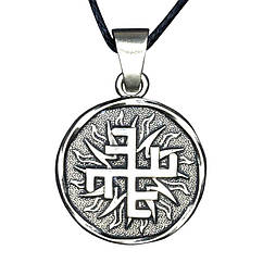 Кулон Silvering Слов'янський оберег Небесний хрест Сріблястий 1,9х1,9х0,22 см (13152), 6855704 — 232