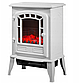 Електричний стоячий камін з функцією обігріву Deuba білий 2000 Вт 39 x 56 x 24 см, фото 3