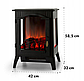 Електричний стоячий камін Klarstein з функцією обігріву чорний 2000 Вт 42 x 58,5 x 32 см, фото 2