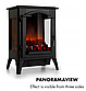 Електричний стоячий камін Klarstein з функцією обігріву чорний 2000 Вт 42 x 58,5 x 32 см, фото 3