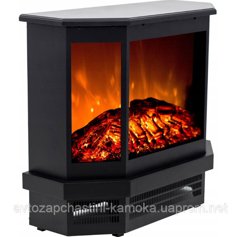 Електричний стоячий камін з функцією обігріву Aflamo чорний 1500 Вт 56 x 52 x 22 см